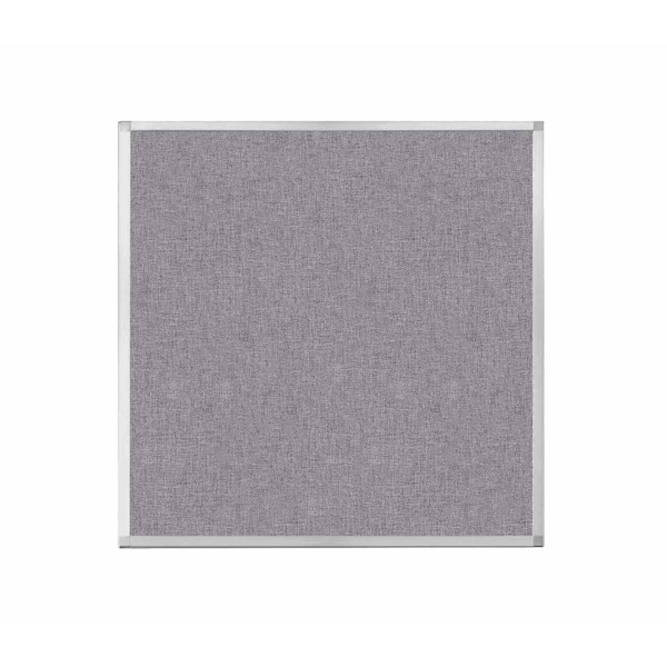 Hush Panel Configurable Cubicle Partition 4' x 4' Cloud Gray Fabric